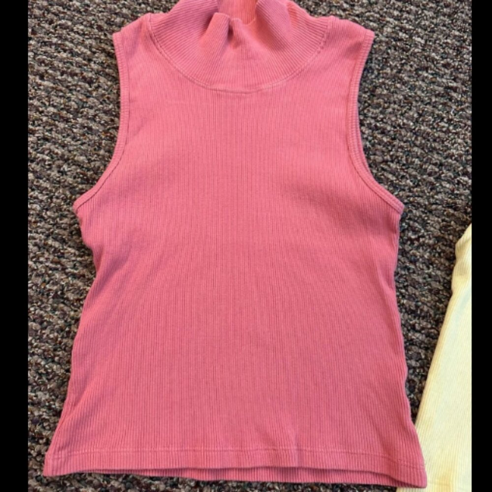 Big Bud Press Sleeveless Turtleneck Raspberry Sorbet